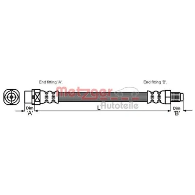 Imagen de METZGER 4114071 Latiguillos de Freno 485mm M10 x 1 BMW: X5