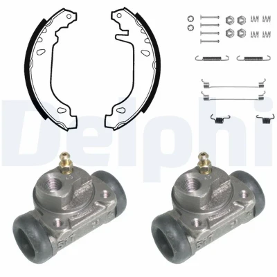 Imagen de DELPHI KP827 Kit frenos, disco de tambor con cilindro freno rueda, accesorios RENAULT: CLIO 1, Super 5 Hatchback