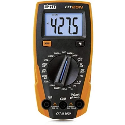Imagen de Ht instruments HT25N Multímetro compacto con batería de pruebas