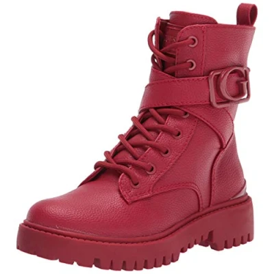 Imagen de GUESS womens Orana Combat Boot, Red, 9.5 US