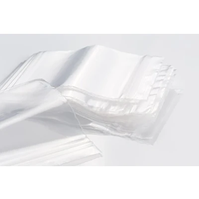 Imagen de Bolsas transparentes con cierre, 50 micras de grosor, tamaños a elección (100 mm x 250 mm), paquete 100 unidades