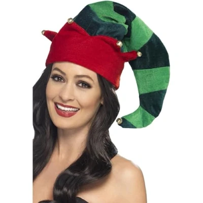 Imagen de Smiffys Gorro de elfo, Verde, con campanillas