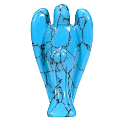 Imagen de Morella piedras preciosas gema Pietra turchese Ángel de la Guarda protector 3,5 cm en una bolsa terciopelo
