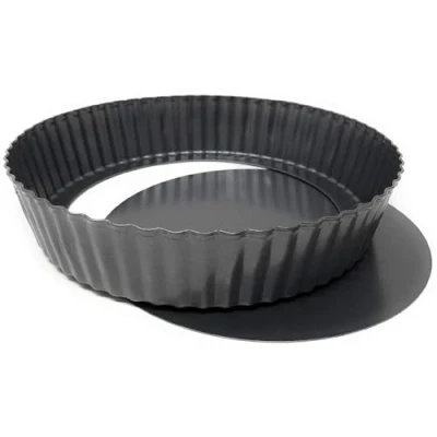 Imagen de MGE Molde Quiche Desmontable de Tarta con Base Profundo para y Tartaletas, Tarte Tatin, Pie Pan Horno Rizado 24 cm