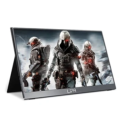 Imagen de Lipa HDR 60 Arzopa Monitor portátil Full HD 17.3&quot; / 144 Hz/Pantalla portátil/HDMI 2X USB C/con Funda y Kickstand/También para Consolas/Fácil de Transportar 1920 x 1080 píxeles/Altavoces duales