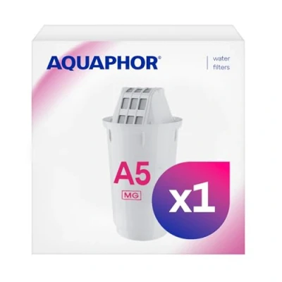 Imagen de Aquaphor Cartucho de filtro A5 Pack 1 con magnesio Reduce cal, cloro y otras sustancias indeseadas del agua potable Compatible Provence, Prestige, Smile