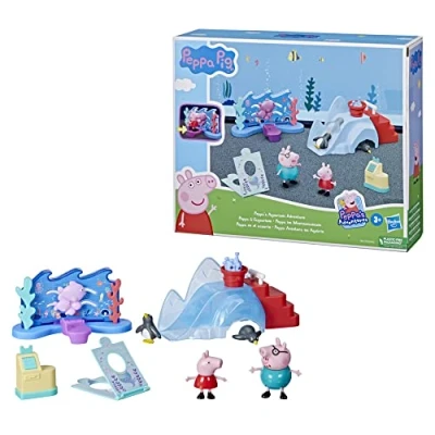 Imagen de Peppa Pig Peppa&#039;s Adventures en el Acuario Juguete Preescolar: 4 Figuras y Accesorios A Partir de 3 años (F44115X0)