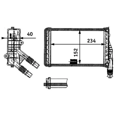Imagen de MAHLE ORIGINAL AH 85 000P Radiador de Calefaccion RENAULT: Kangoo I