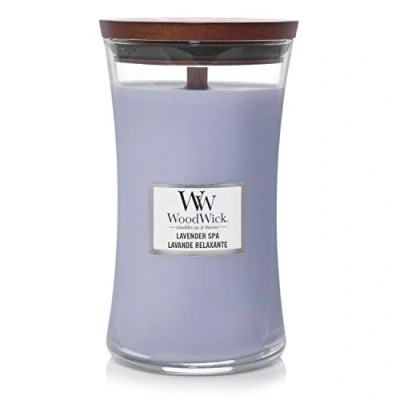 Imagen de WoodWick Scented Candle Large Lavender Spa 18 cm / ø 10