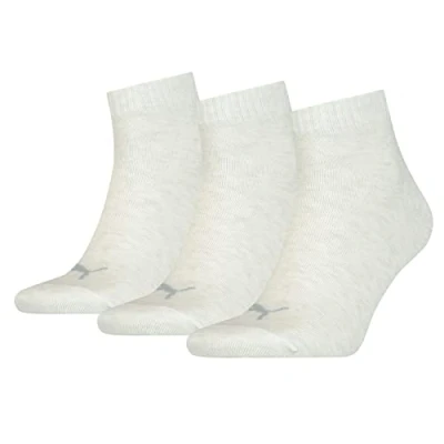 Imagen de PUMA Quarter Calcetines, Beige (Oatmeal), 43 46 (Pack de 3) Unisex Adulto