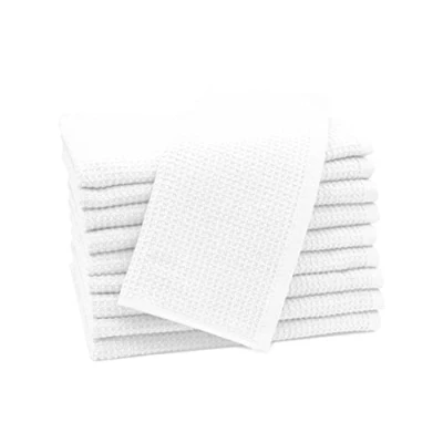 Imagen de ZOLLNER 10 Toallas de tocador piqué, 30x50 cm, Blanco, algodón