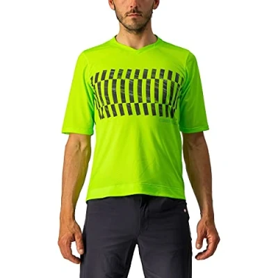 Imagen de CASTELLI Trail Tech tee Túnica de enfermería, Hombre, Electric Lime/Dark Lime, XL