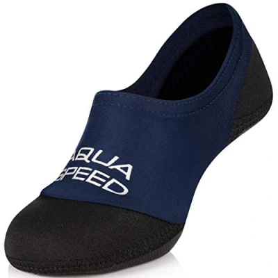 Imagen de Aqua Speed Neo Socks Calcetines para Niños de Neopreno Hijos Suela Antideslizante Elásticos Fácil Azul Oscuro/Negro Tamaño: 34/35