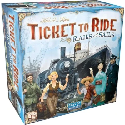 Imagen de Days of Wonder , Ticket to Ride Rails &amp; Sails Board Game, Ages 10+, For 2 5 Players, Average Playtime 60 120 Minutes