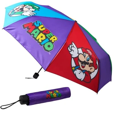 Imagen de Super Mario Paraguas Plegable Niños, Ligero y Telescópico Accesorios de Viaje