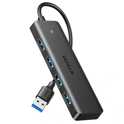 Imagen de UGREEN Hub USB 3.0 con 4 Puertos Adaptador Ladron Multipuertos 5Gbps Alta Velocidad Compatible MacBook Pro Air iMac Surface XPS PC Portátil Disco Duro Teclado Ratón PS5 (15cm)