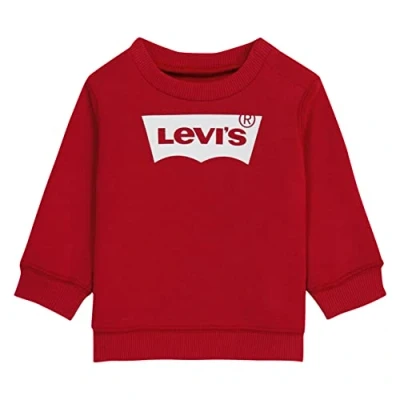 Imagen de Levi&#039;s Batwing Crewneck Sudadera para niños, Talla: 24m, Red/white
