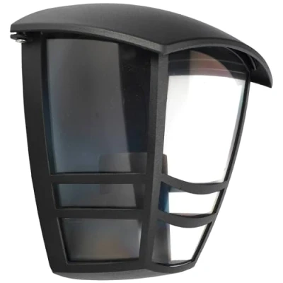 Imagen de EDO Aplique de Pared para Exterior IMMA W Negro Lámpara Jardín IP44 con Casquillo E27 Luz Decorativa Fachada, Terraza, Balcón, Patio