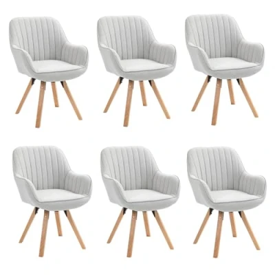 Imagen de Meubles cosy set de 6 silla comedor escandinava tocador sillón