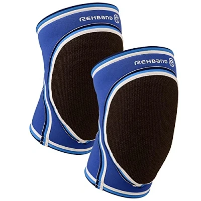 Imagen de Rehband rodilleras originales, 1 pieza o Par, de neopreno, balonmano, voleibol, Color:Azul Talla:XL