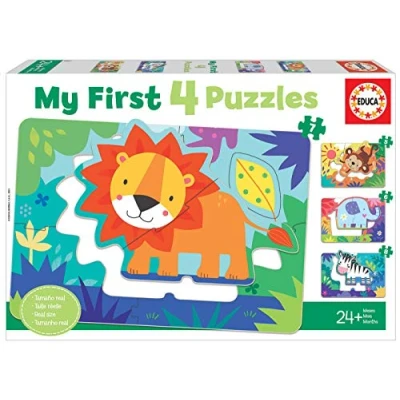 Imagen de Educa My First Animales de la Selva. Puzzles Progresivos Infantiles. 5, 6, 7 y 8 Piezas. +24 Meses (18897)