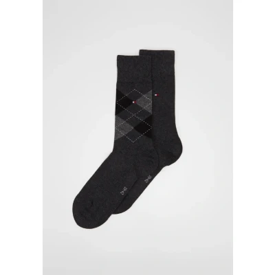 Imagen de Tommy Hilfiger MEN SOCK 2 PACK Calcetines, Hombre, Talla: 39 42, Anthracite
