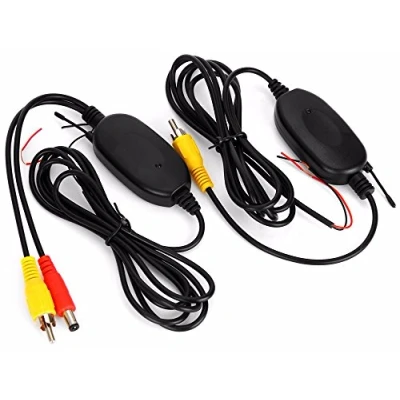 Imagen de OBEST 2,4 GHz Inalámbrico Vídeo RCA Transmisor y Receptor Kit para Cámara de Reserva del Coche Opinión Posterior Revés Monitor Sistema Estacionamiento