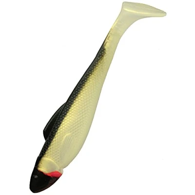 Imagen de Relax Peces de goma Ohio 4 pulgadas, 10 cm, 5 unidades cebos artificiales lucioperca 026, color negro perla