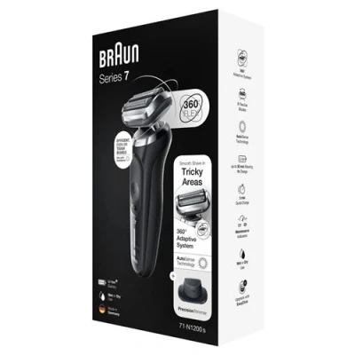 Imagen de BRAUN SERIES 7 71 N1200S AFEITADORA EN SECO Y MOJADO/CON FUNDA DE VIAJE 1 ACCESORIO