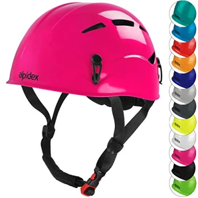 Imagen de ALPIDEX Casco de Escalada Universal para jóvenes y Adultos en 12492 ferrata Muchos Colores, Color:bramble Berry