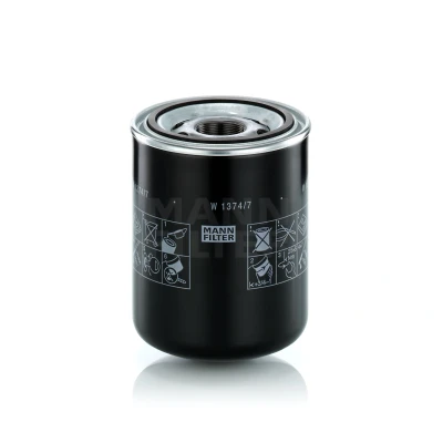 Imagen de MANN FILTER W 1374/7 Filtro de aceite 1 1/2 16 UN 2B enroscable
