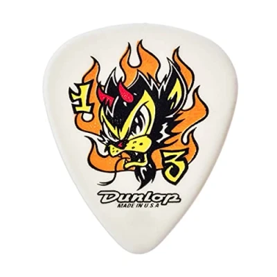 Imagen de JIM DUNLOP Púas Blackline Original Alan Forbes, Saco de 36, Cat, white, 0,73 mm
