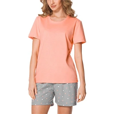 Imagen de Merry Style Pijama Conjunto Camiseta y Pantalones Mujer MS10 177 (Salmón/Gris, M)