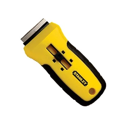 Imagen de STANLEY Rascavidrios Bimaterial Ergonómico con Cuchilla Retráctil, Incluye 5 Hojas de Recambio, Puño Bimaterial, Cambio Fácil, Ancho Hoja 40mm 0 28 217