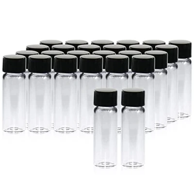 Imagen de ALWSCI 20 Piezas 4ml Viales de Vidrio Transparente, Muestra Botellas con Tapón Rosca PE Liner Contenedores, Laboratorio Muestreo Líquidos