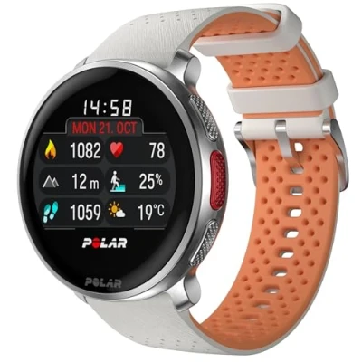 Imagen de Reloj deportivo Polar Vantage V3, Blanco, 22 mm, 1.39&quot; AMOLED, GPS, EGC en la muñeca