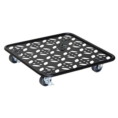 Imagen de Wagner Carro para Plantas Black Edition 30 x 5,5 cm I Uso Interior + Exterior de Acero, Recubierto Negro 2 Frenos Carga máxima 60 kg 20093701