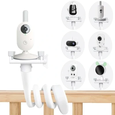 Imagen de Derebir Soporte para Vigilabebes Universal Cámara Monitor de Bebé Ajustable sin Perforación Compatible con la Mayoría Monitores (18.5inch)