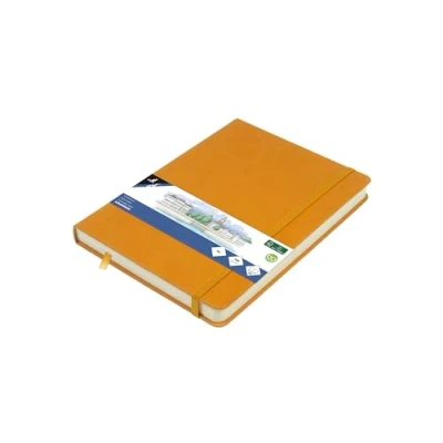 Imagen de Kangaro Art Cuaderno de bocetos (A5, poliuretano, tapa dura, 80 hojas, 140 g), color amarillo ocre