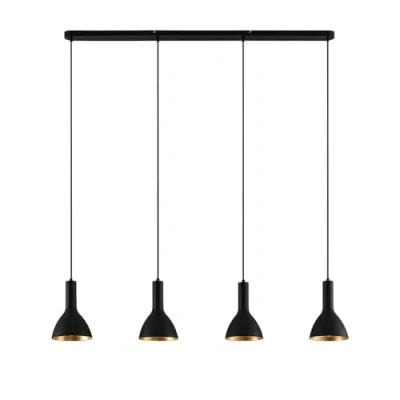 Imagen de lámpara colgante &#039;Cosmina&#039; (Moderno) en Negro hecho de Metal e.o. para Cocina (4 llamas, E27) Arcchio colgante, lámpara, techo,