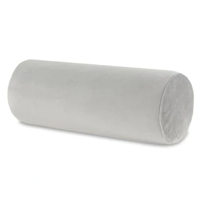 Imagen de Totsy Baby cojin Cervical Visco Foam Velvet 15x40 cm rulo reposacabezas cilindrico viscoelastico Alargado Gris
