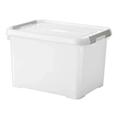 Imagen de CURVER Handy Plus Caja de 20 litros con Cierre Clip Blanco 100% Reciclado