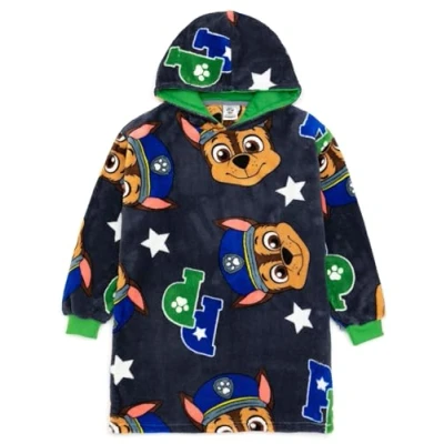 Imagen de Paw Patrol Boys con Capucha de Gran tamaño Niños Niñas Persiguen a la Policía Rescate Animal Cartoon Grey Vuddie Dos Tallas puños Verdes Lana suéter