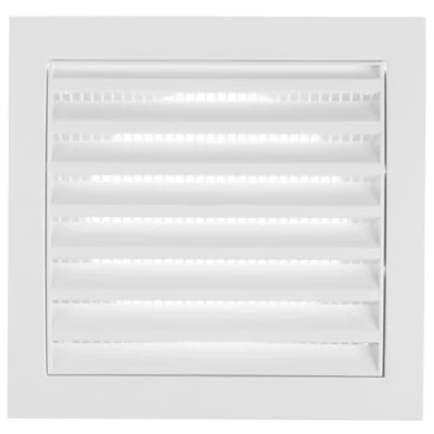 Imagen de Blanco Ø 100mm Rejilla de Ventilación, Cuadrado con Brida para Tubos Ventilacion y Mosquitera, Plastico ABS