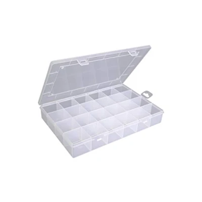 Imagen de hünersdorff PP Eco caja de almacenaje joyerías transparente organizador clasificadora robusta para tornillos y otras piezas pequeñas 23,3 x 33,9 5,8 cm,