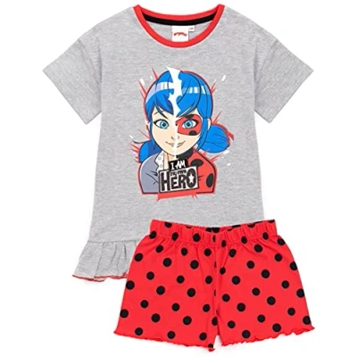 Imagen de Miraculous Pijamas milagrosas Chicas Mariquita superhéroe Camiseta y largas o Pantalones co 6 7 años