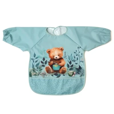 Imagen de Kiokids Babero Impermeable Con Mangas Oso Sage
