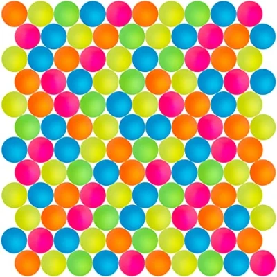 Imagen de THE TWIDDLERS 120 Neón Brillante Bolas Rebotadoras Mini Pelotas de Goma Alto Rebote