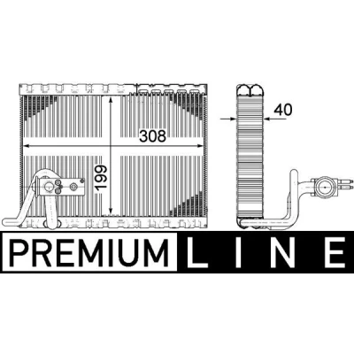 Imagen de MAHLE ORIGINAL AE 124 000P Evaporador con válvula de expansión PEUGEOT: 3008, 3008 I, CITROËN: C4 I Hatchback norauto, oscaro, mister auto