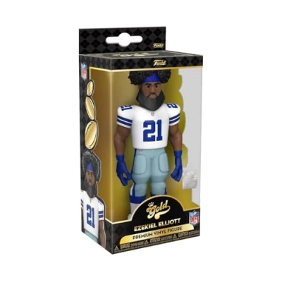 Imagen de Funko Gold 5&quot; NFL: Cowboys Ezekiel ElliottElliott (Home Uni) 1/6 de Probabilidades Obtener la RARA Variante Chase Figura Acción Vinilo Coleccionable Idea Regalo Cumpleaños